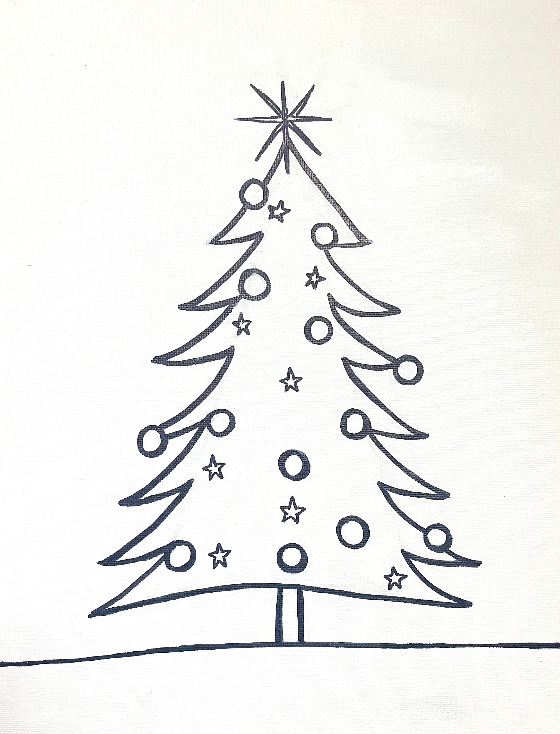Pre-Drawn Christmas Tree (Limited Time Only)